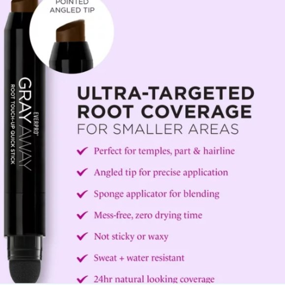 Everpro Gray Away Temporary Hair Color Root Touch-up Quick Stick - Picture 3 of 5